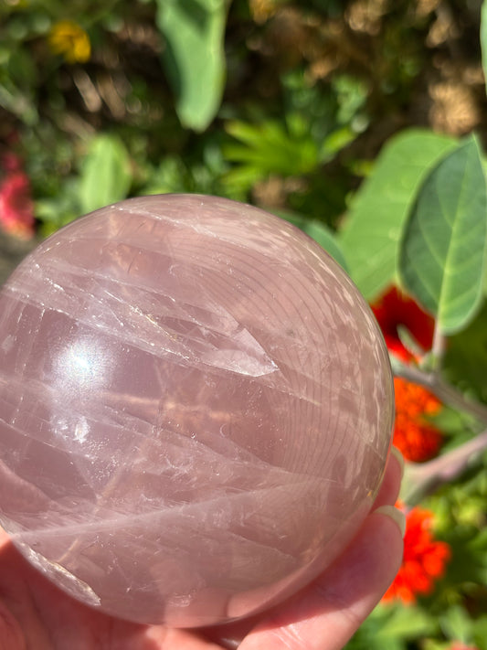 STAR Lavender Rose Quartz Sphere - Madagascar