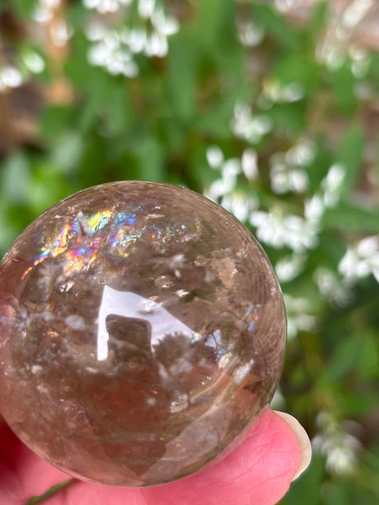 Lemurian Smokey Quartz Sphere - Brazil