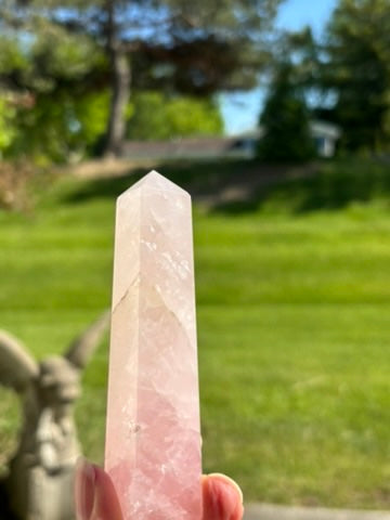 Rose Quartz obelisk | India