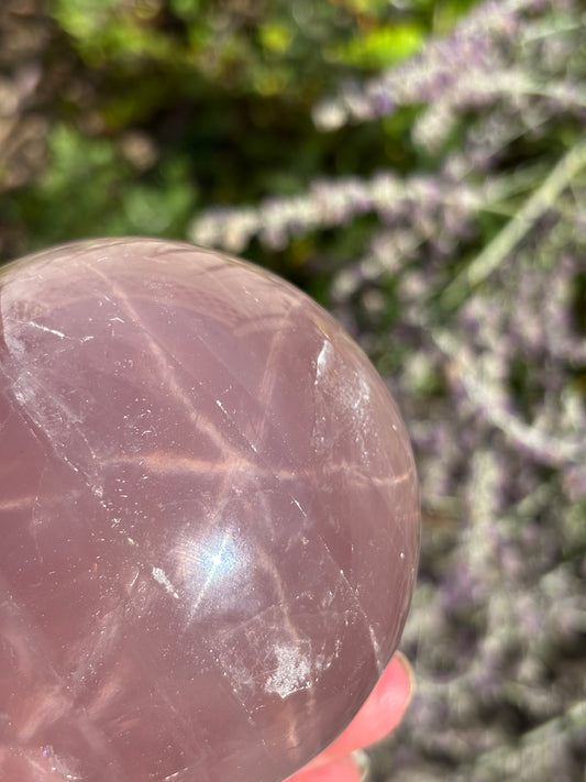 STAR Lavender Rose Quartz Sphere - Madagascar