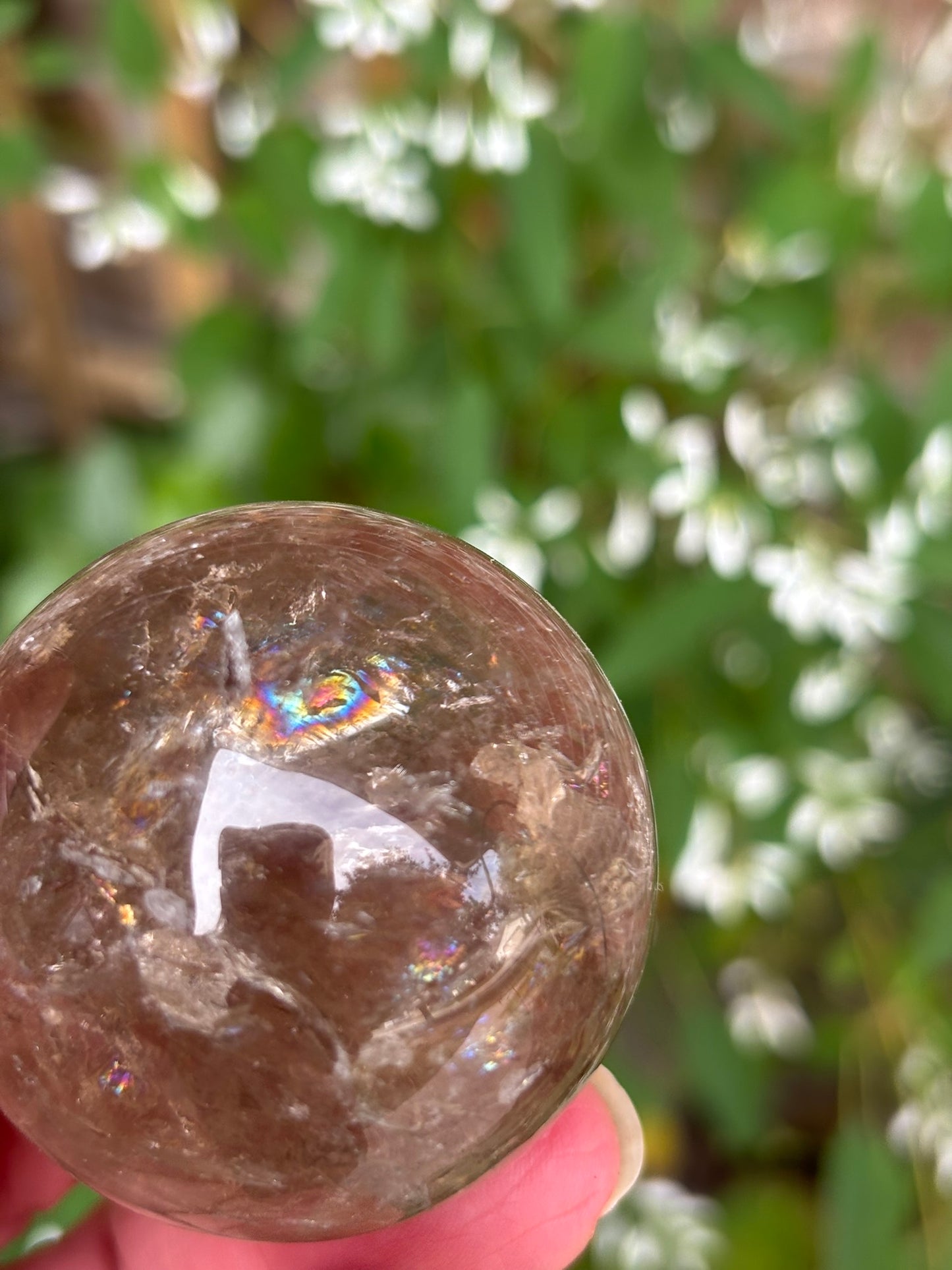 Lemurian Smokey Quartz Sphere - Brazil