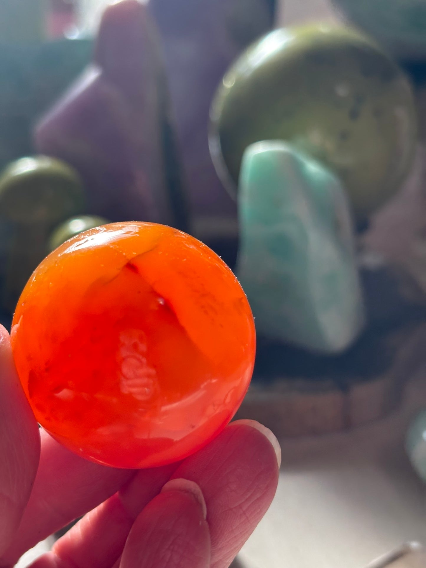 Carnelian Sphere - Madagascar - 42 mm