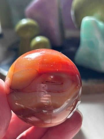 Carnelian Sphere - Madagascar - 51 mm