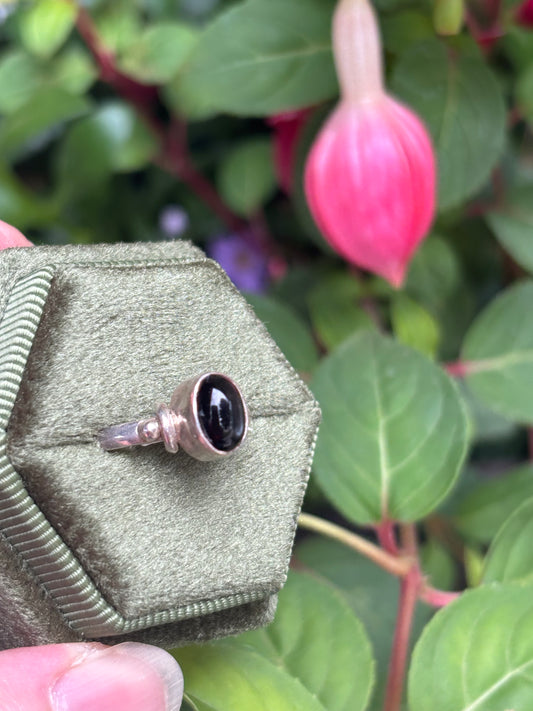 Black Star Diopside Ring Size 6.5