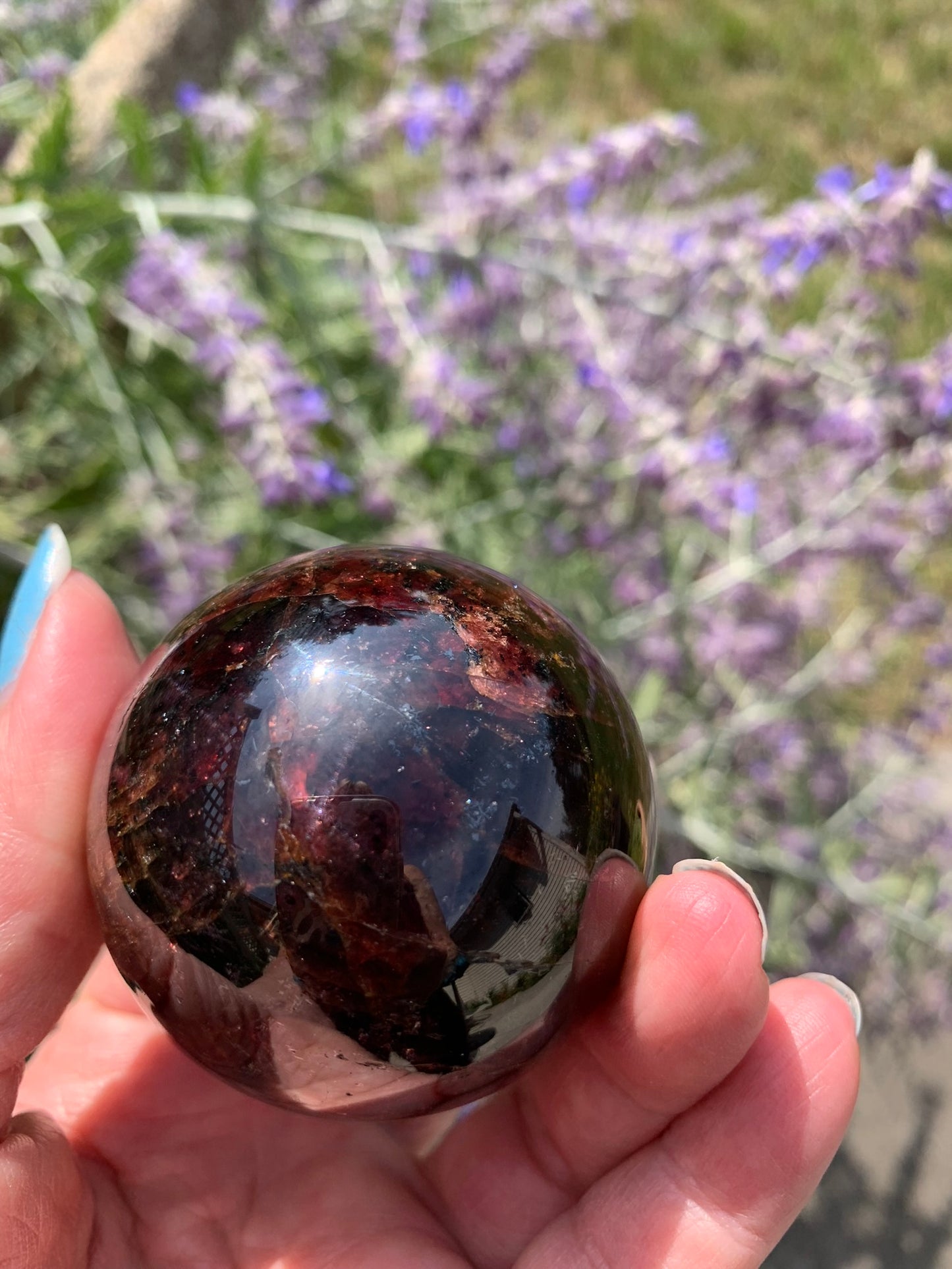 Star Garnet Sphere - INDIA