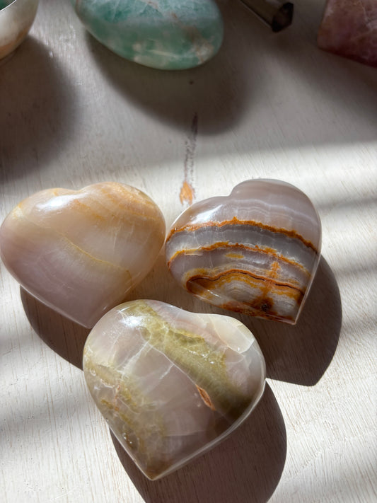 Watermelon Calcite - Heart | Pakistan