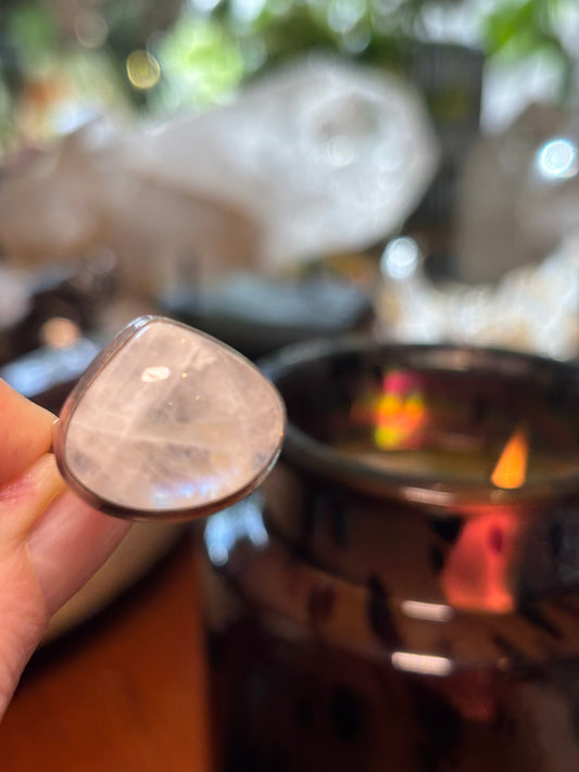 Rainbow Moonstone Ring size 6