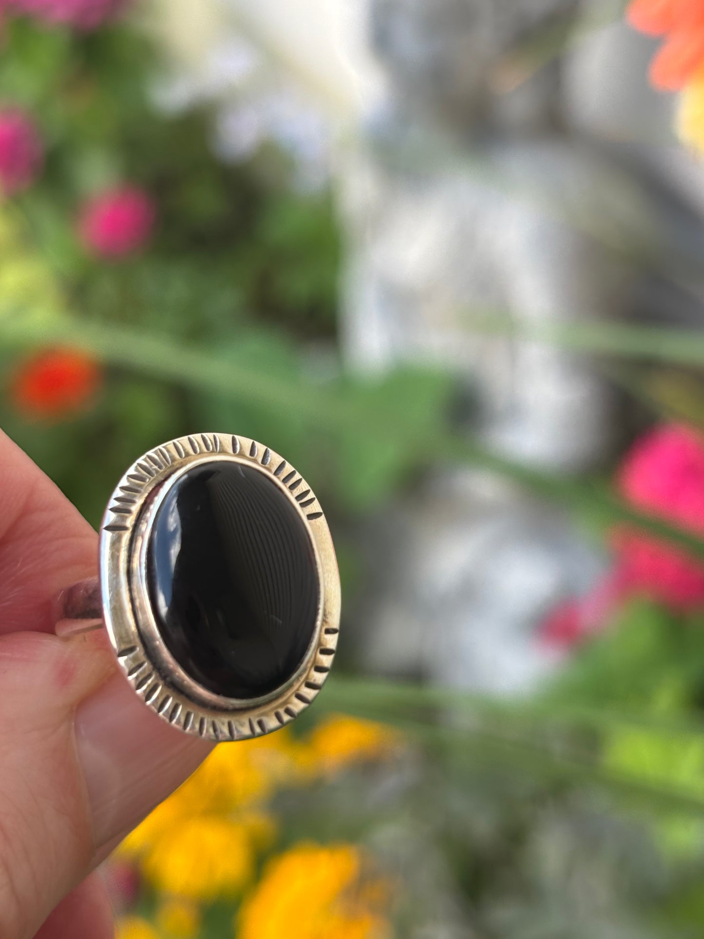 Black Onyx Ring size 7