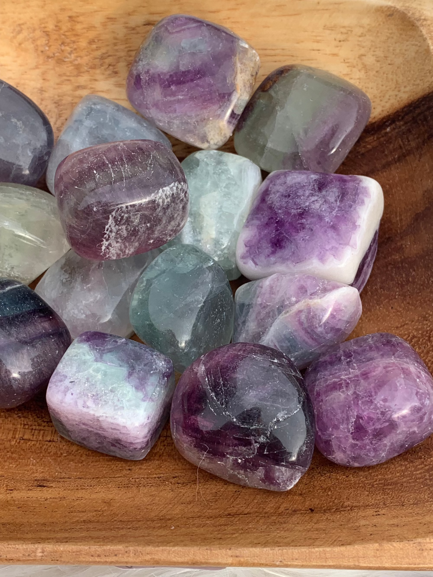 Rainbow Fluorite - tumbles - large