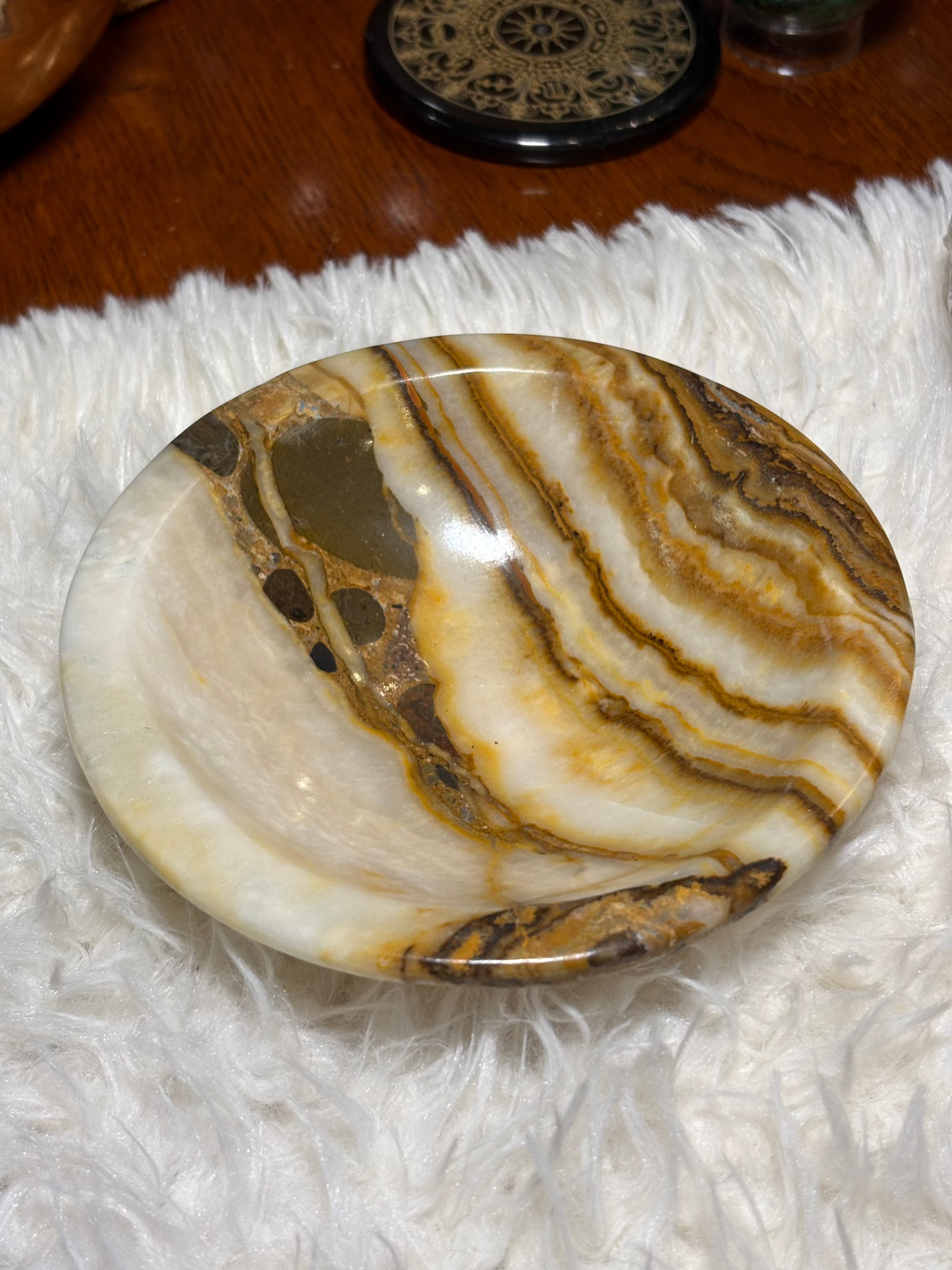 Peach Calcite Bowl - Morocco