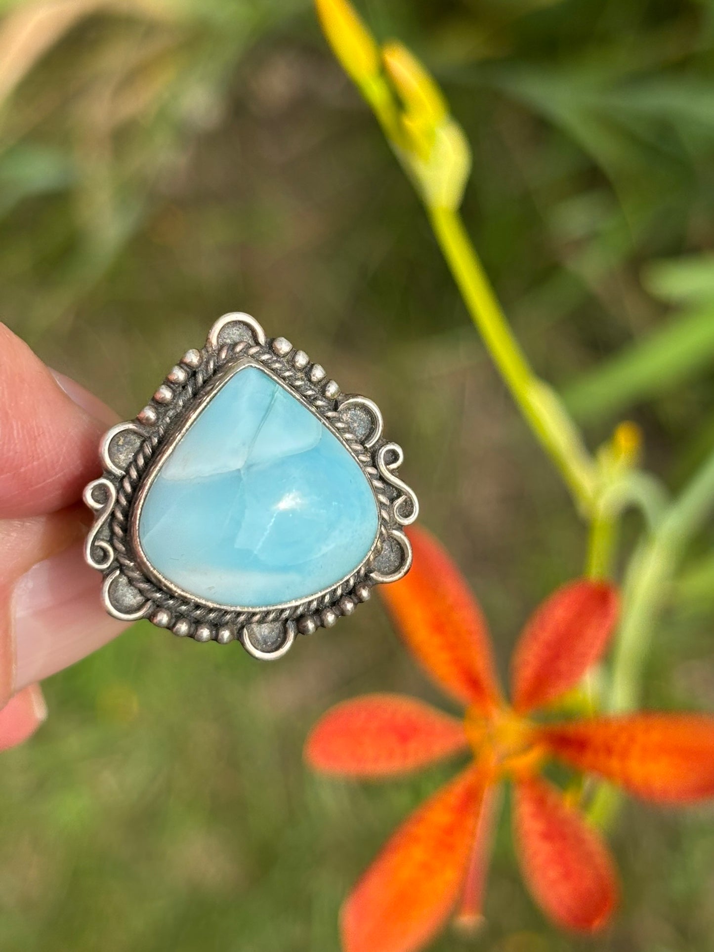 Larimar Ring Size 8