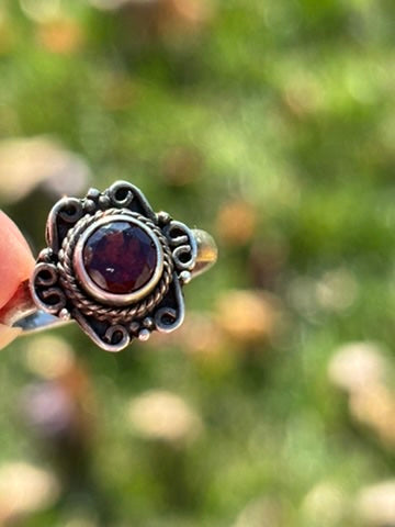 Rhodolite Garnet Ring size 8