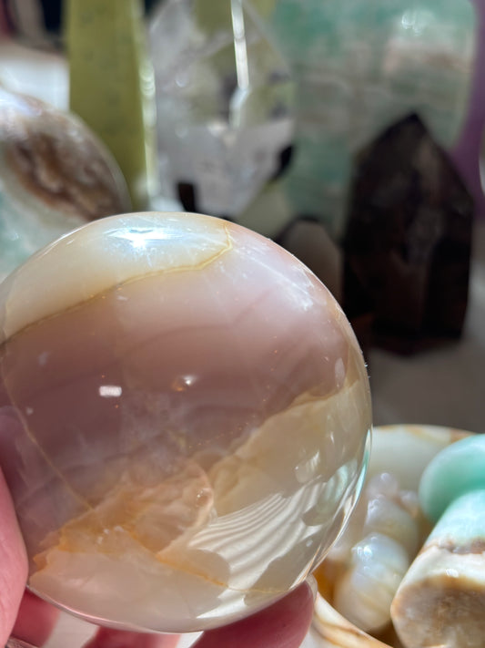 Watermelon Calcite - Sphere - Pakistan