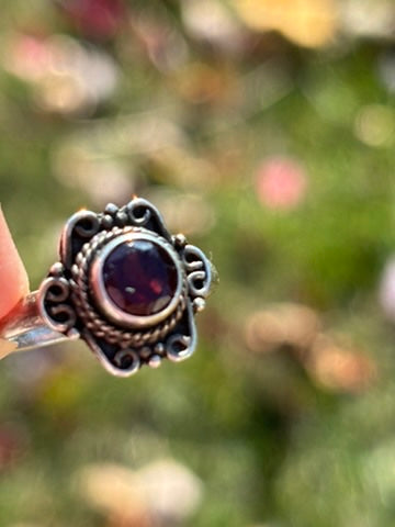 Rhodolite Garnet Ring size 8