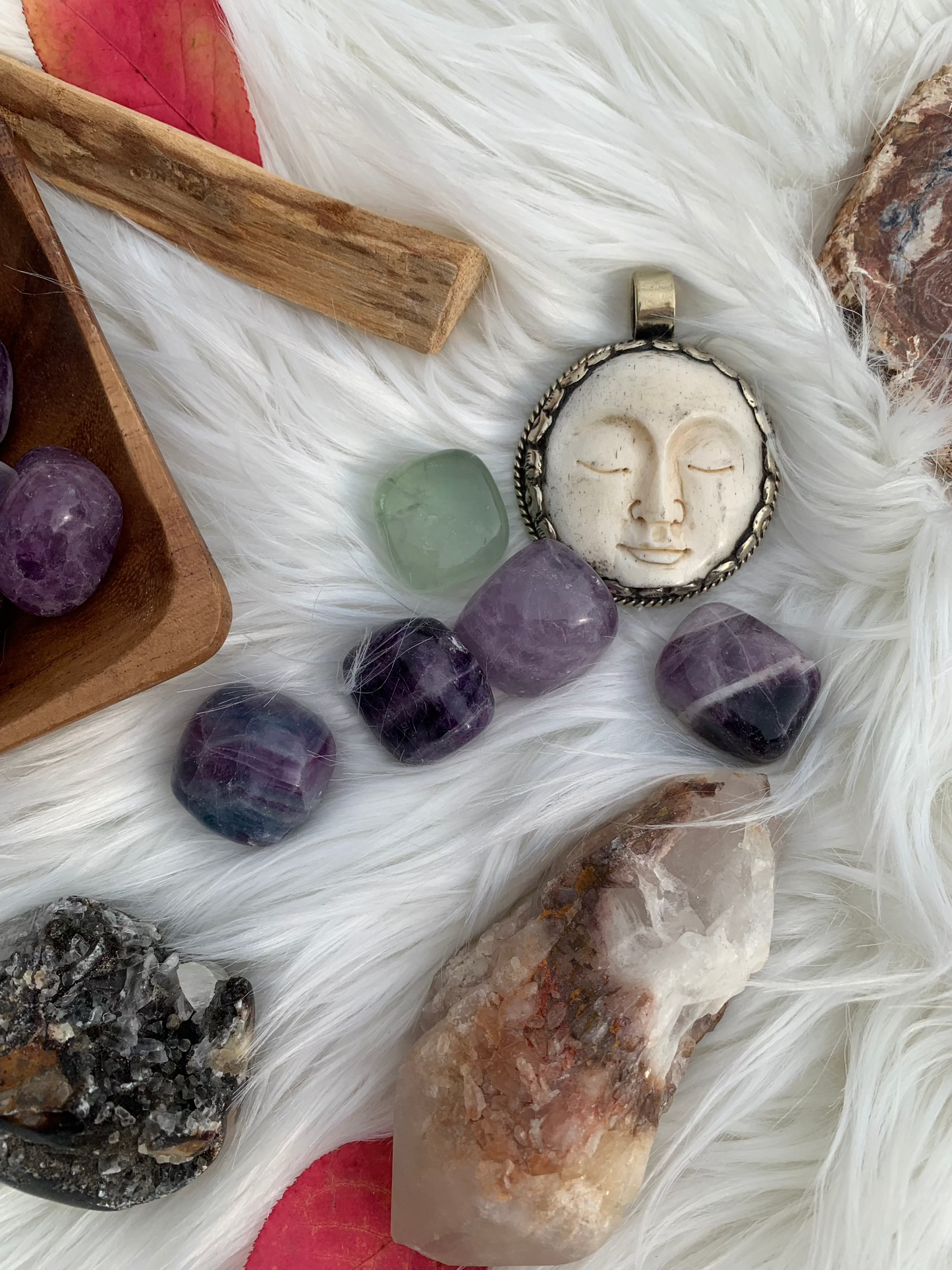 Rainbow Fluorite - tumbles - large