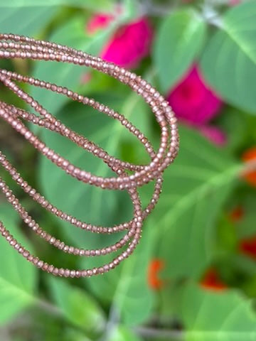 Pink Garnet AAA Faceted Gemstone Necklace - 925 Sterling Silver clasp