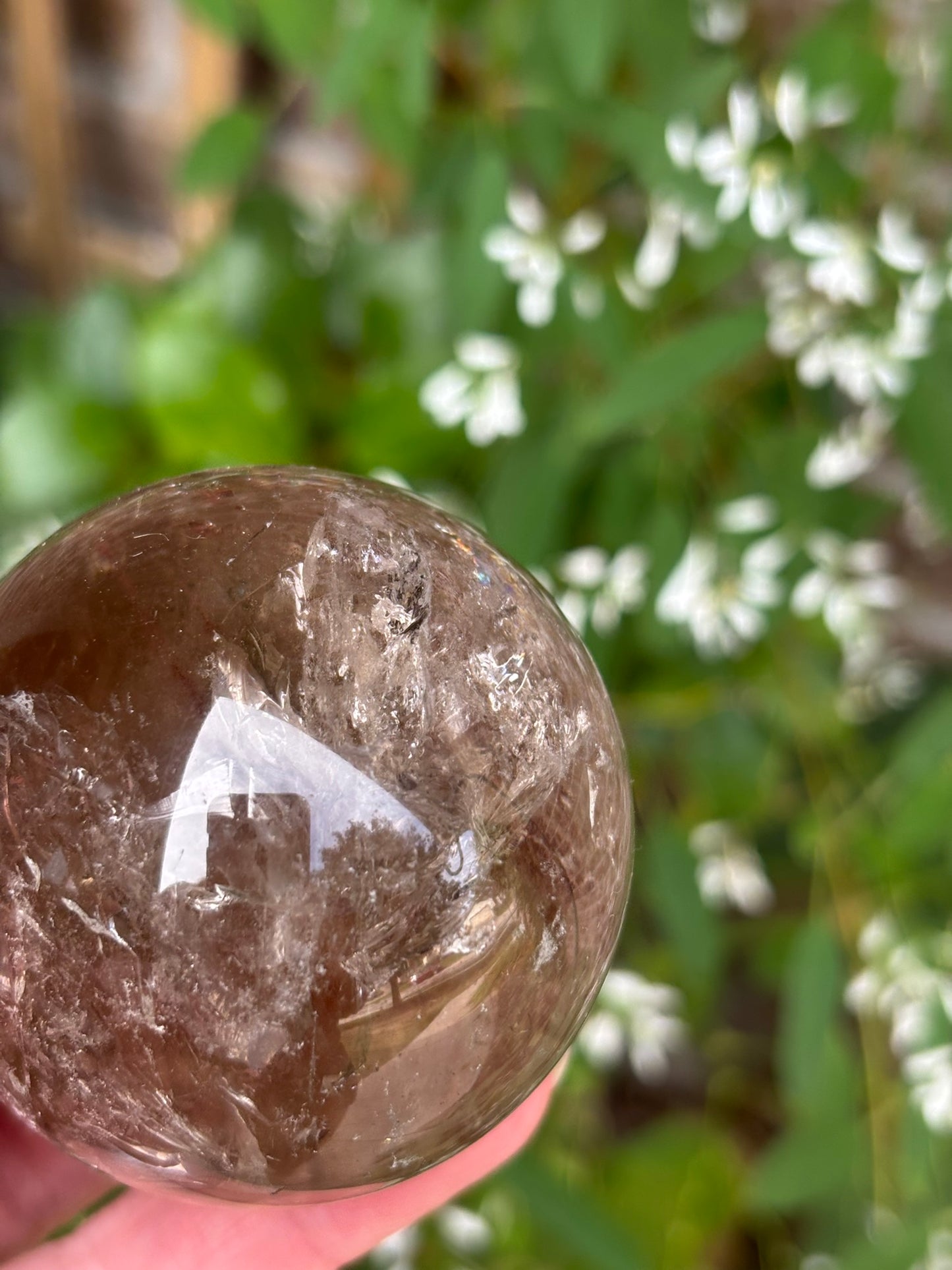Lemurian Smokey Quartz Sphere - Brazil