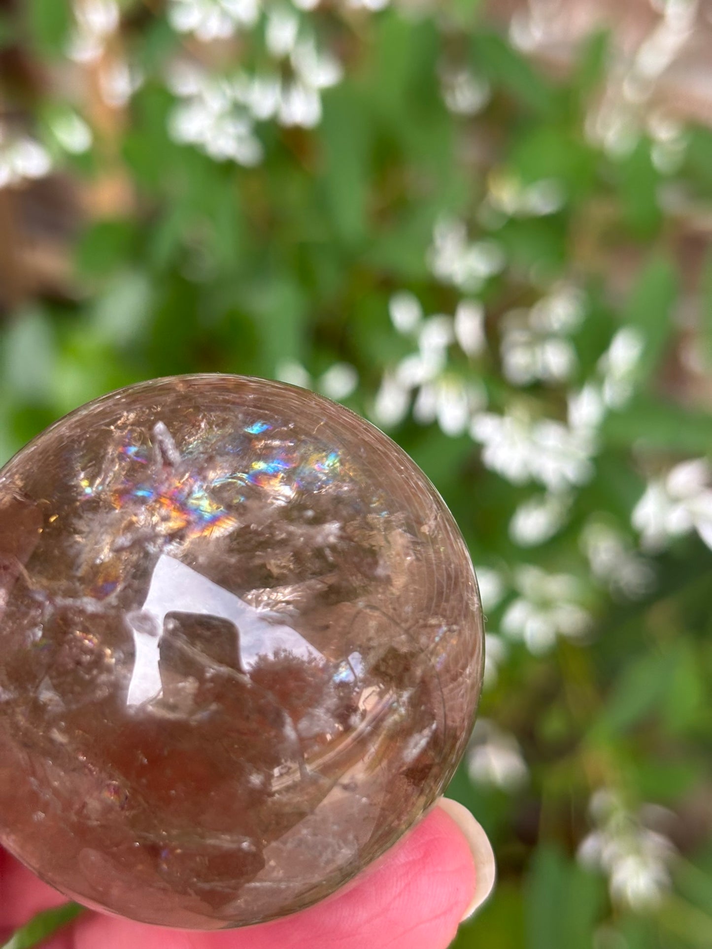 Lemurian Smokey Quartz Sphere - Brazil