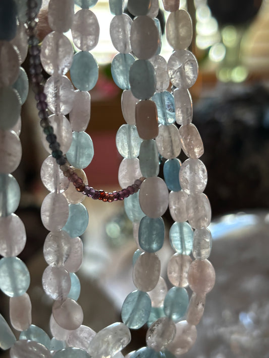 Soft Horizon - Mixed Morganite & Aquamarine — Nigeria