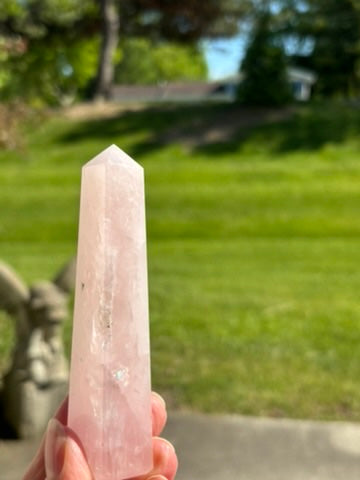 Rose Quartz obelisk | India