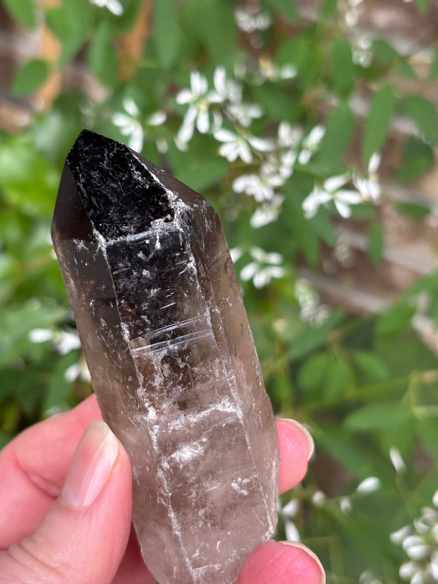 Smokey Quartz Point - Rainbow | Brazil