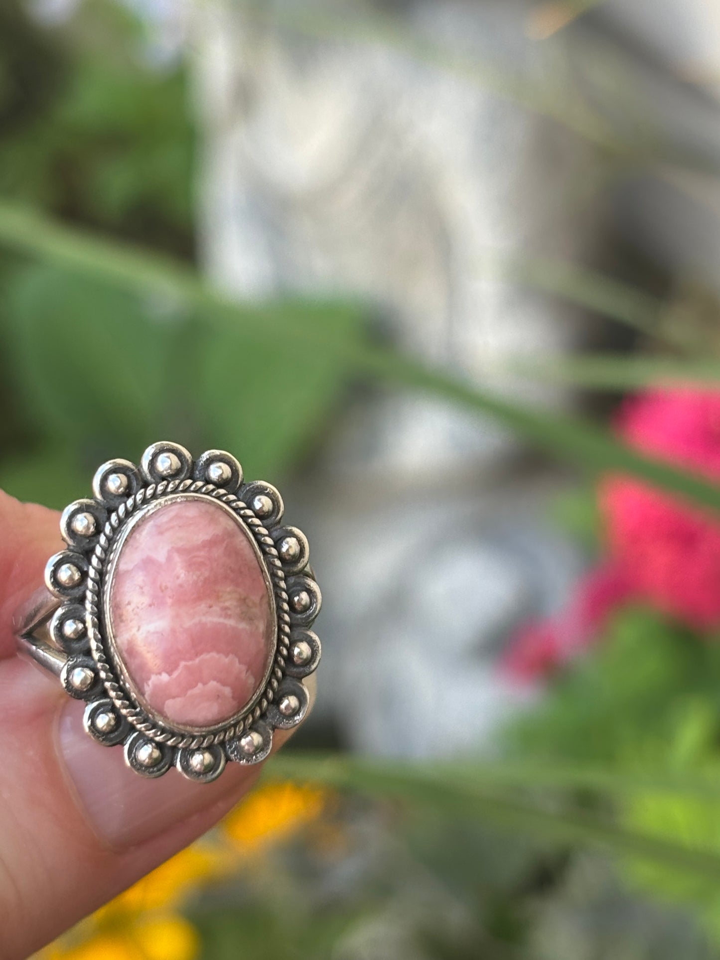 Rhodocrosite Ring size 8