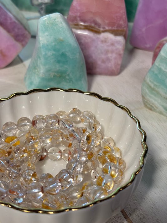 Lemurian Quartz with Iron Inclusions - Bracelet - Brazil