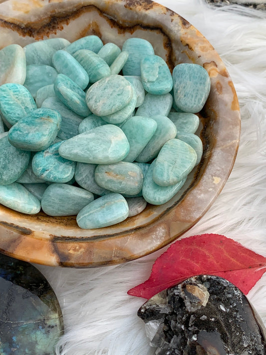 Amazonite - Tumble | Flat