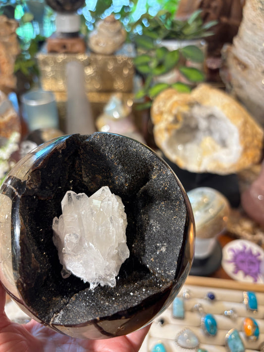 Septarian Druzy Sphere