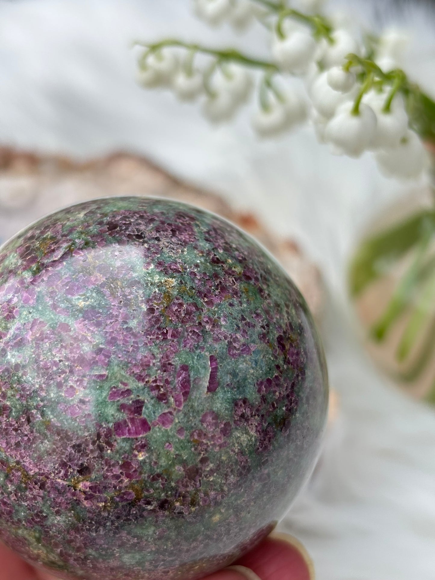 Ruby Kyanite Fuchsite - Sphere | India