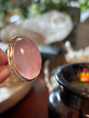 Rose Quartz Ring size 6.5