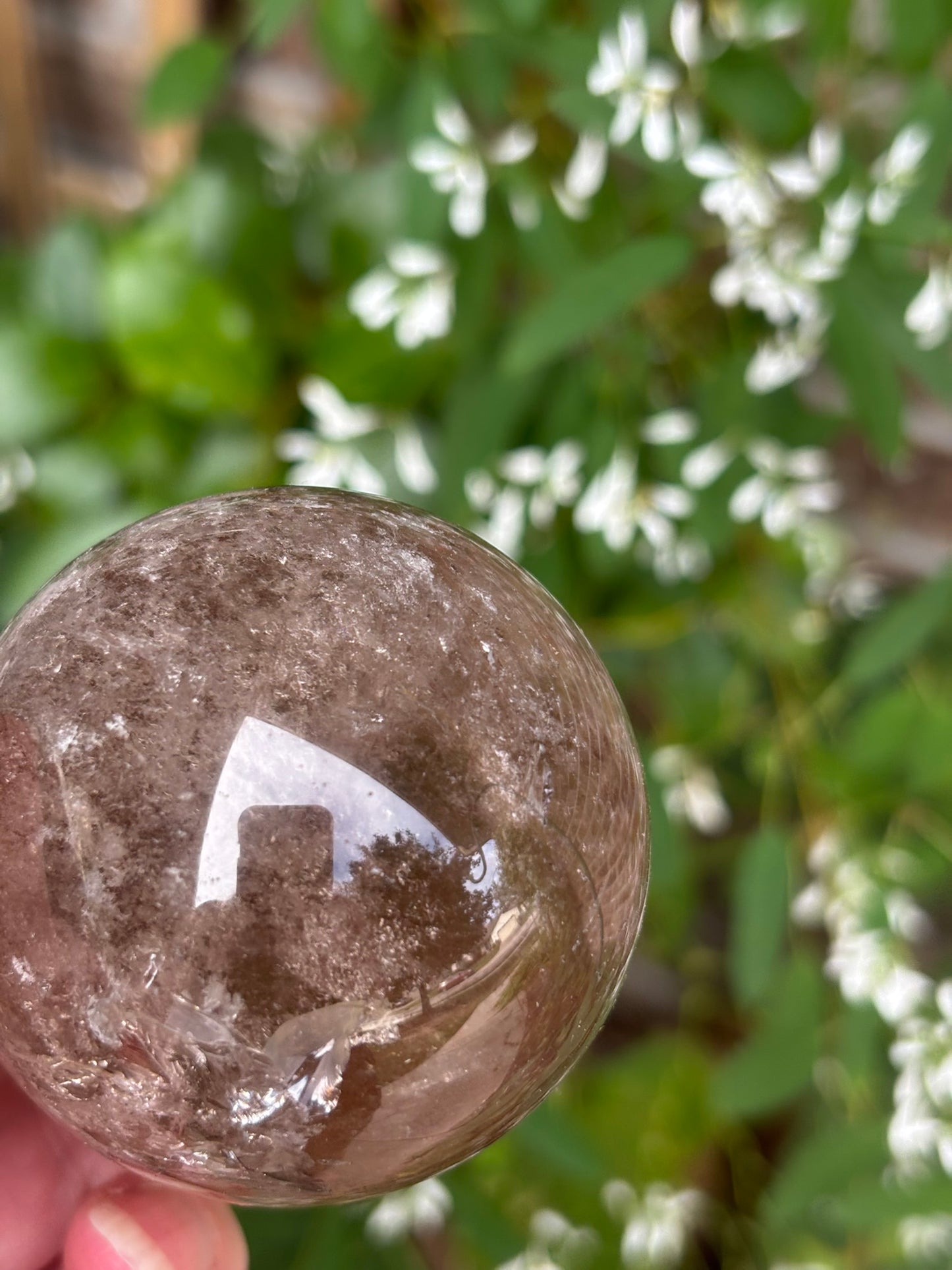Lemurian Smokey Quartz Sphere - Brazil