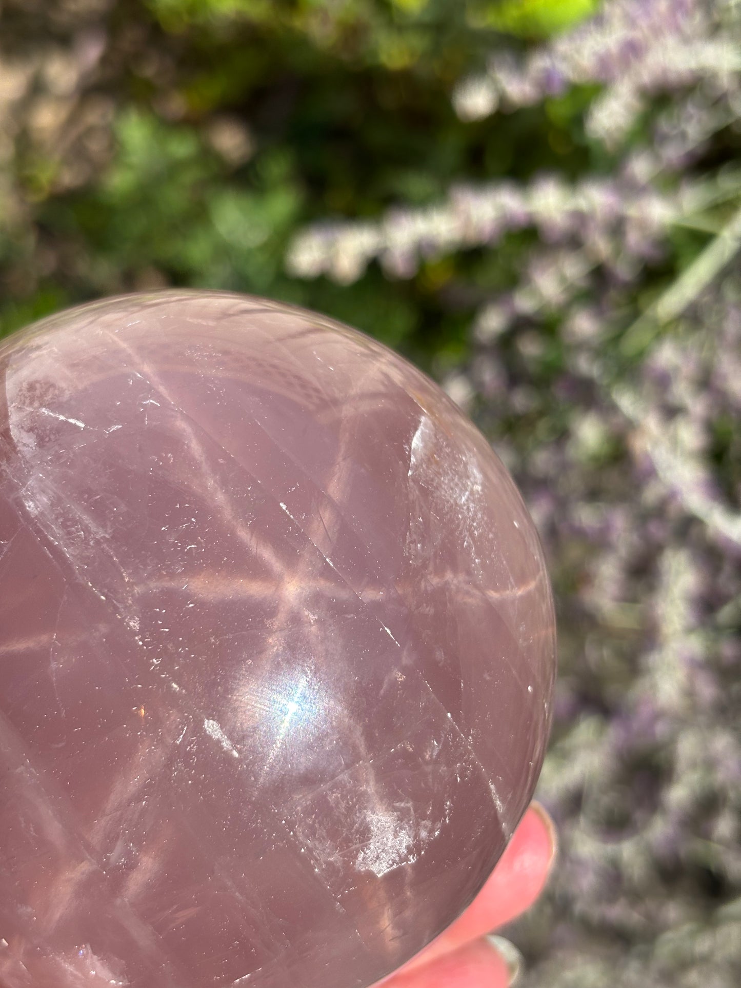 STAR Lavender Rose Quartz Sphere - Madagascar