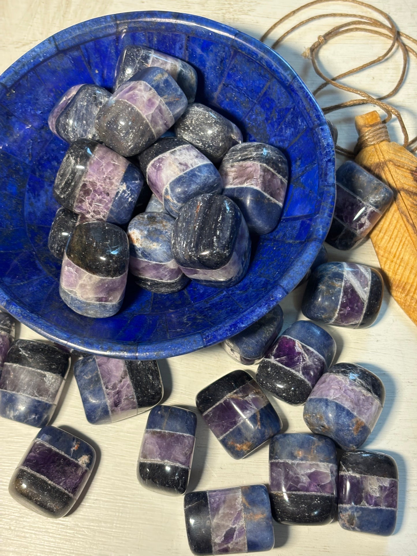 Anxiety Relief/Support tumble - Amethyst - Sodalite - Blue Aventurine