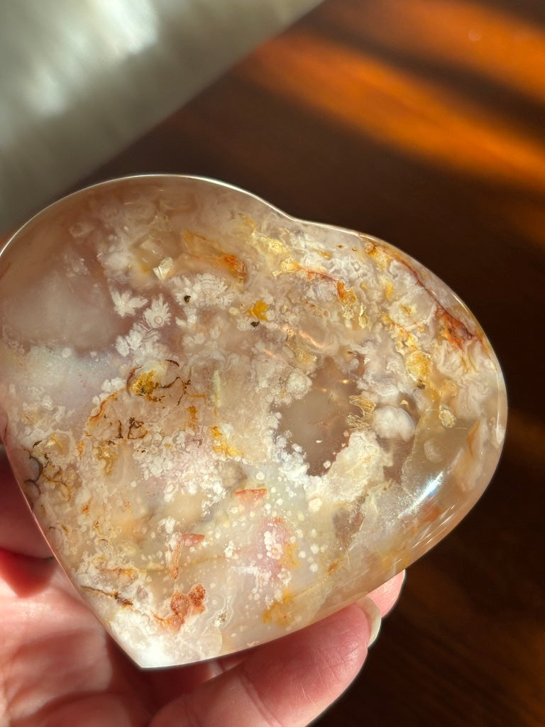 Flower Agate - Heart | Madagascar