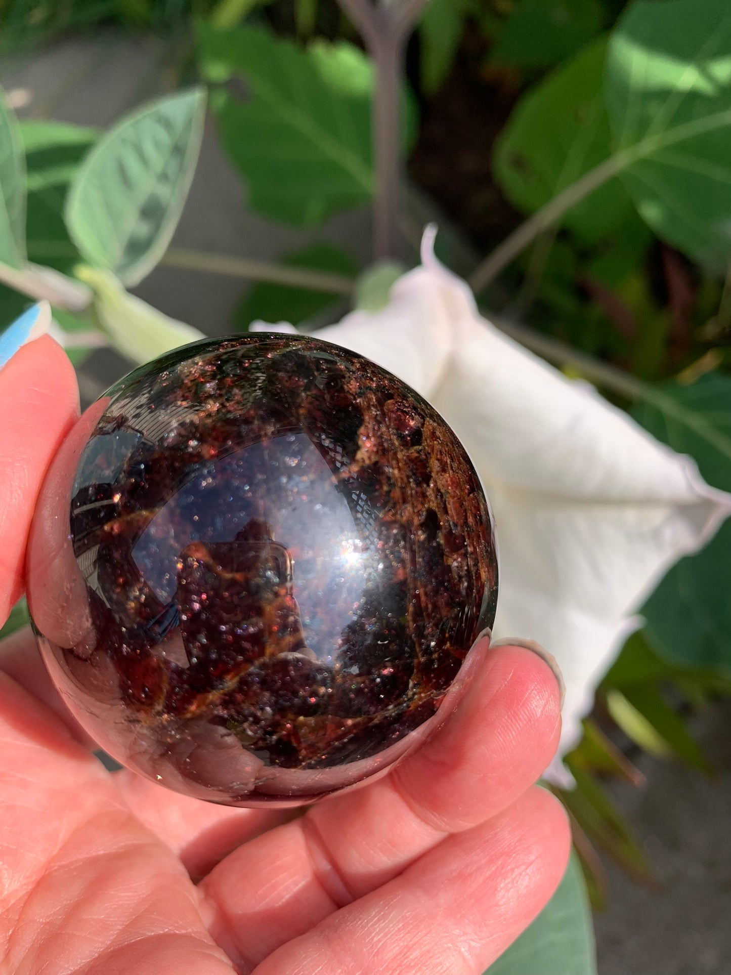 Star Garnet Sphere - INDIA