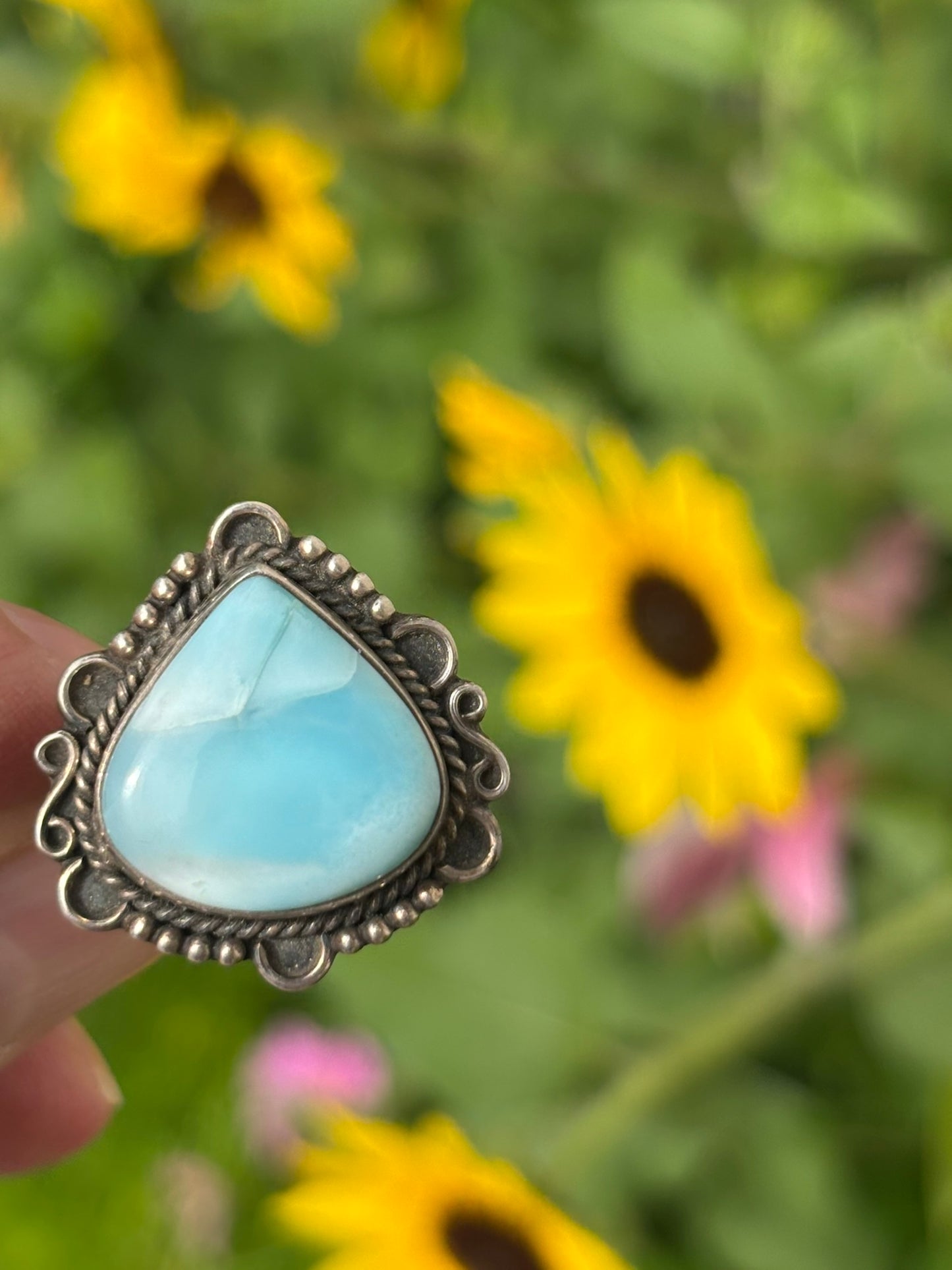 Larimar Ring Size 8