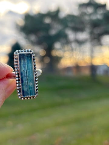 Teal Kyanite Ring size 9