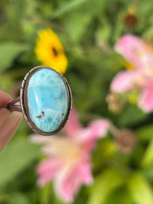 Larimar Ring Size 8