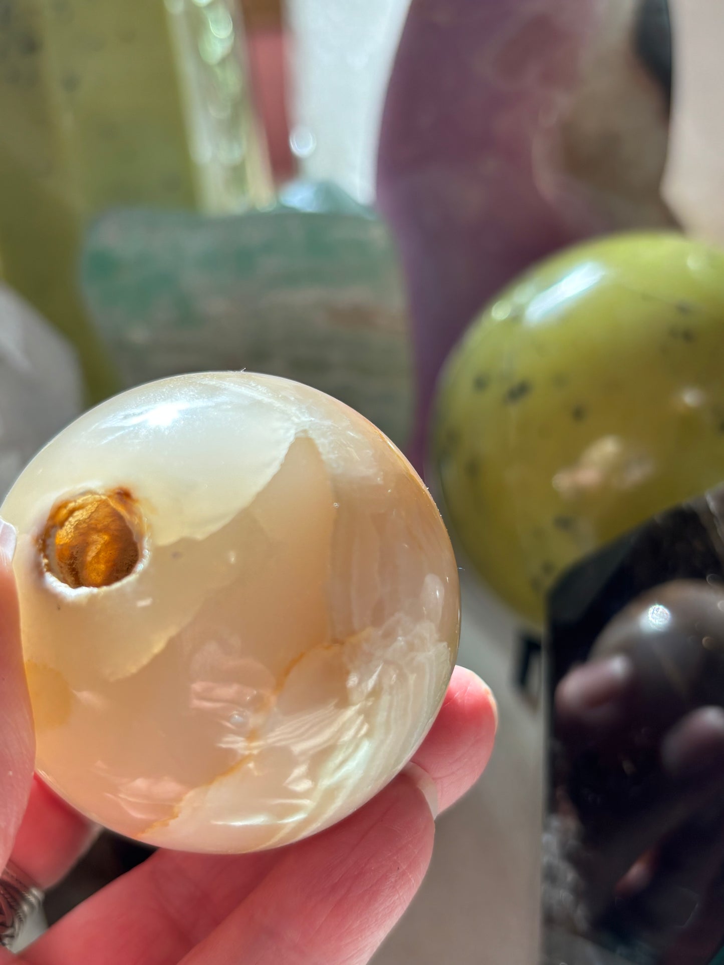 Watermelon Calcite - Sphere - Pakistan