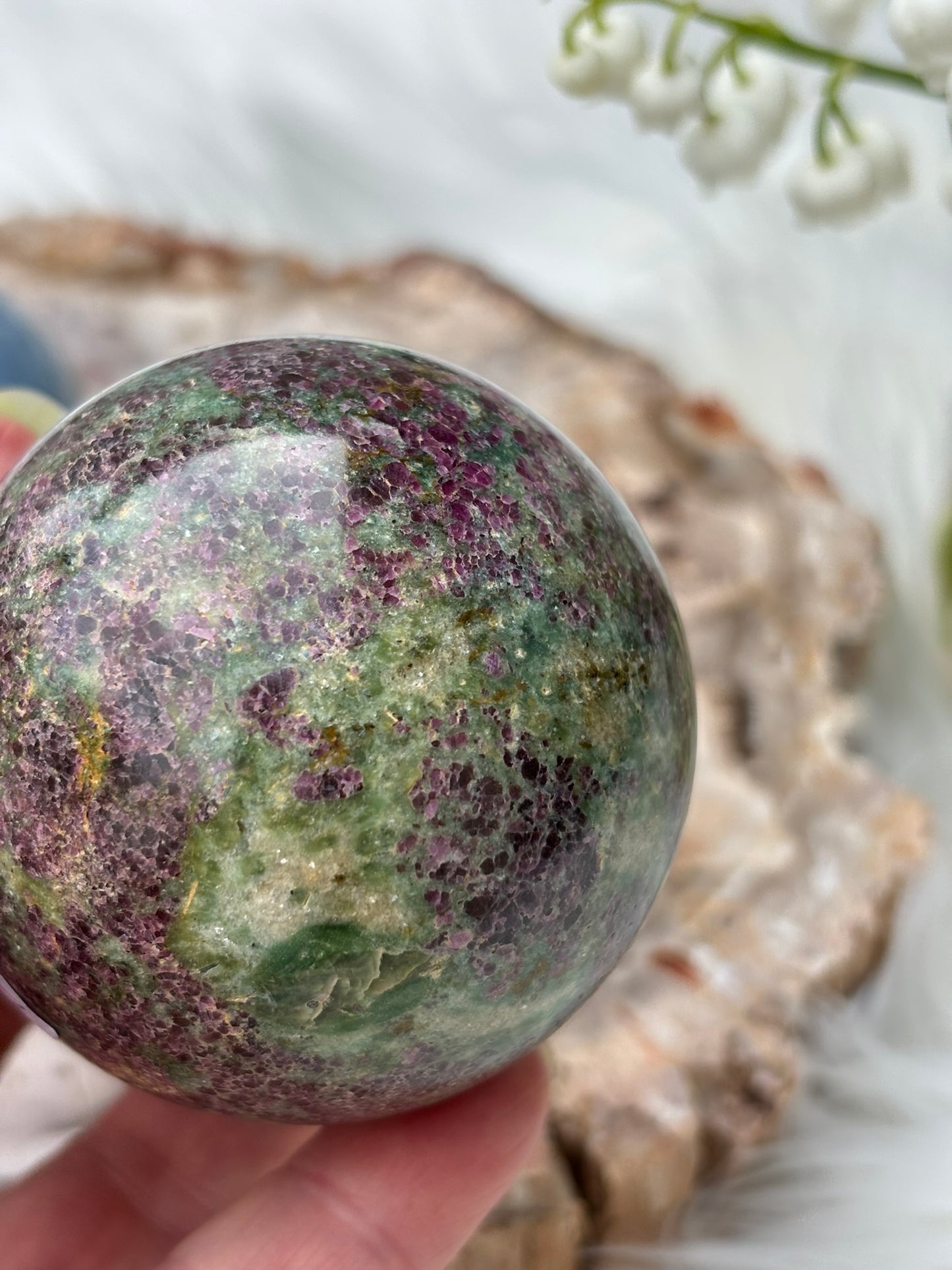 Ruby Kyanite Fuchsite - Sphere | India
