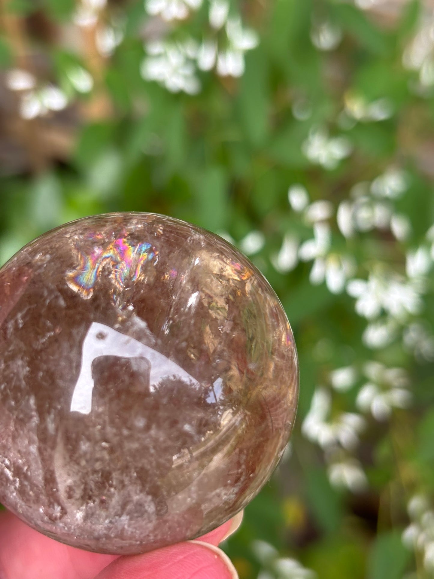 Lemurian Smokey Quartz Sphere - Brazil