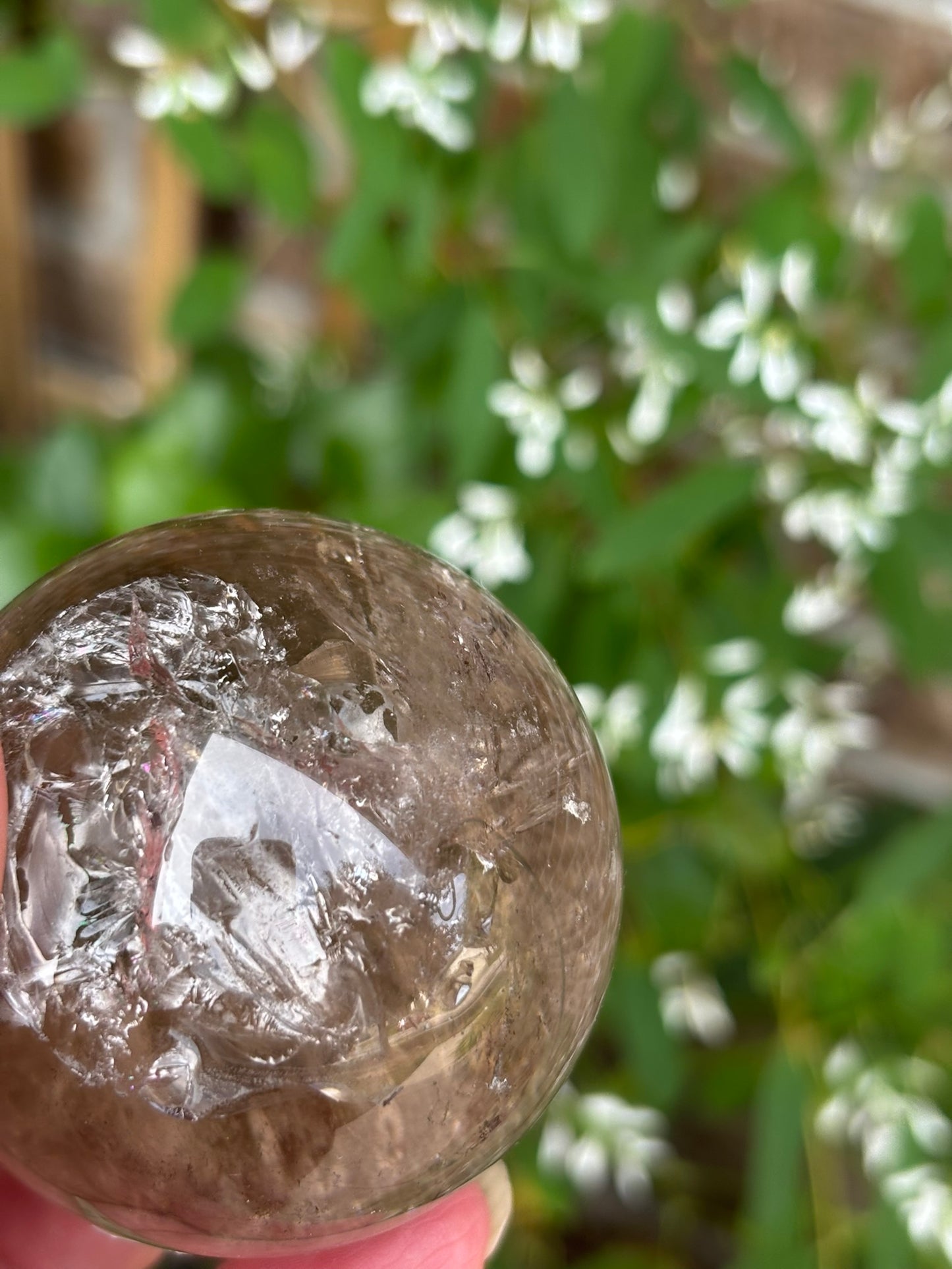 Lemurian Smokey Quartz Sphere - Brazil