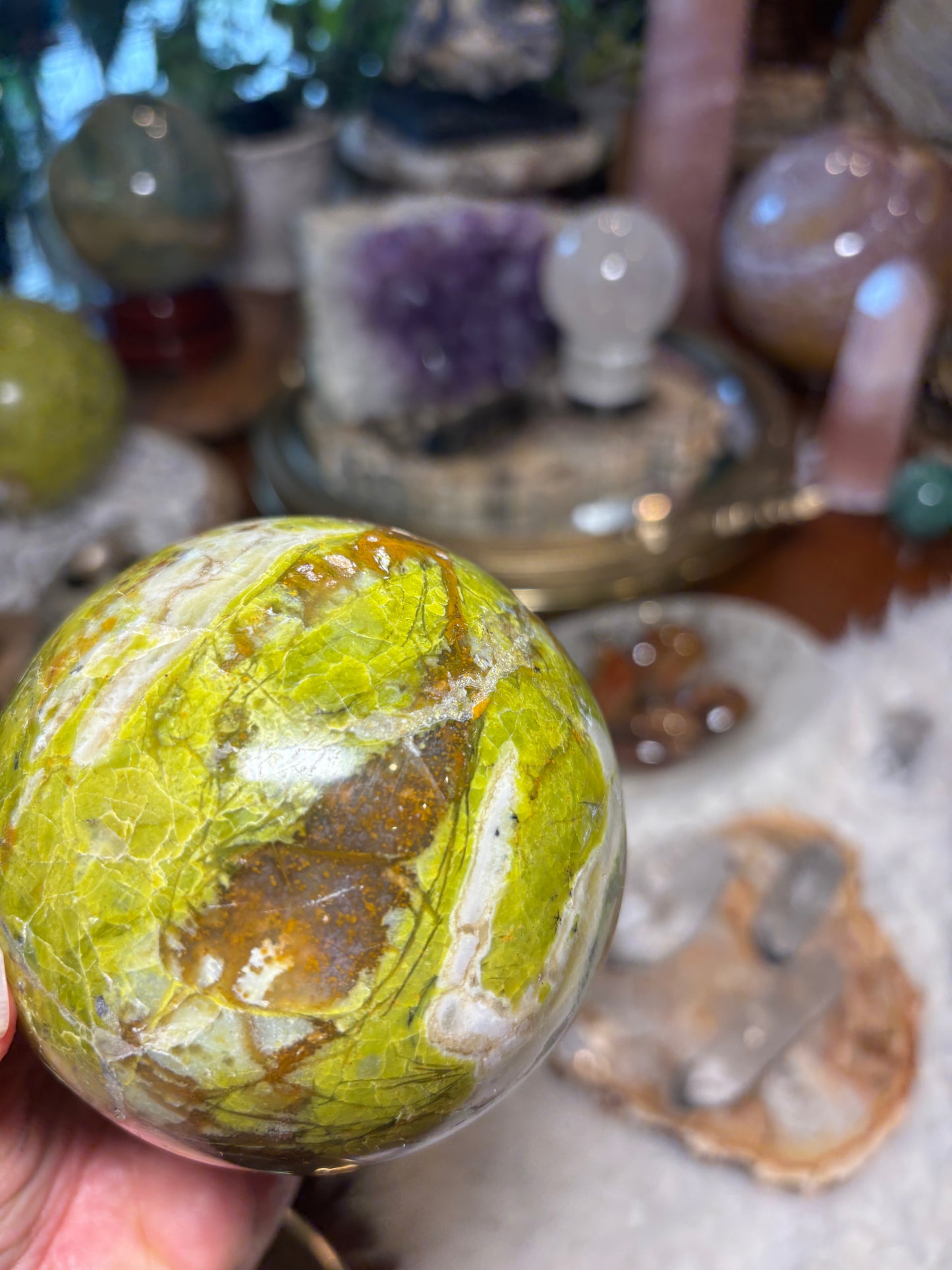 Green Opal Sphere