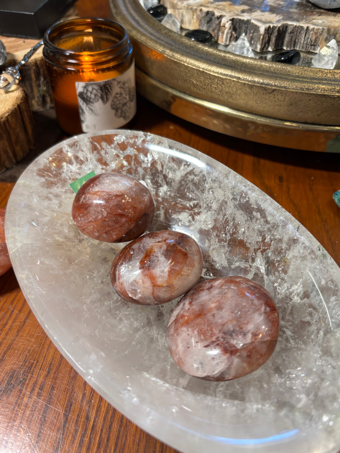 Fire Quartz - Palm Stone