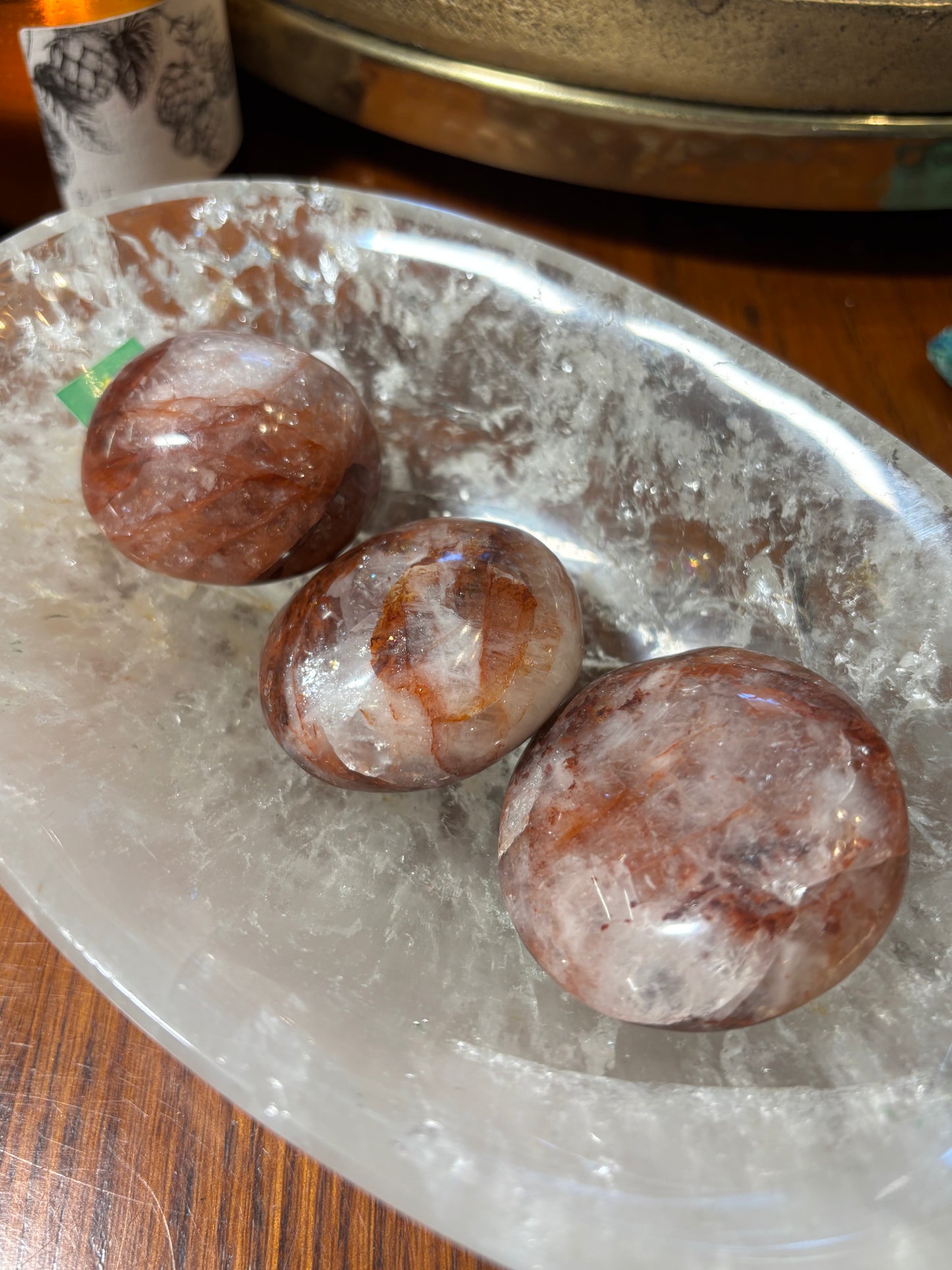 Fire Quartz - Palm Stone