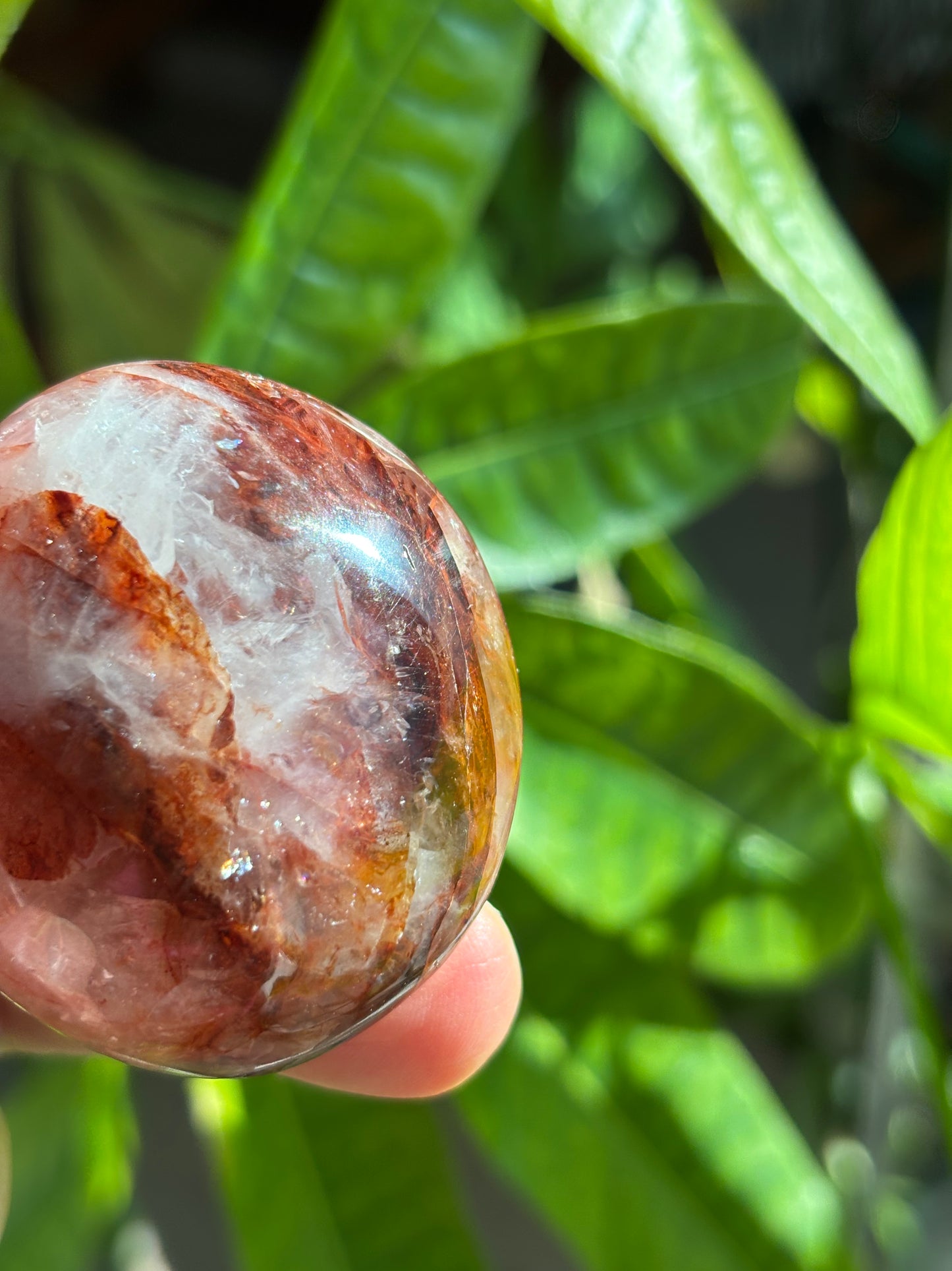 Fire Quartz - Palm Stone