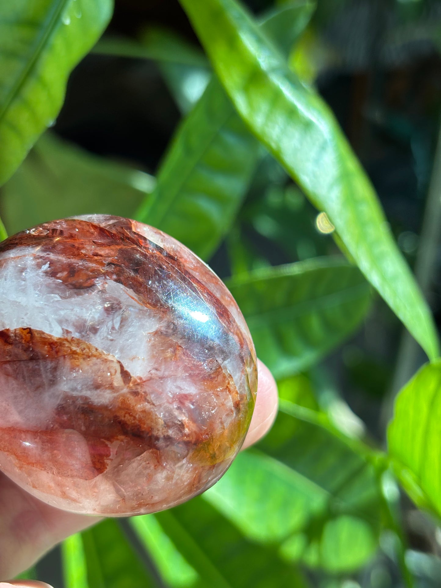 Fire Quartz - Palm Stone