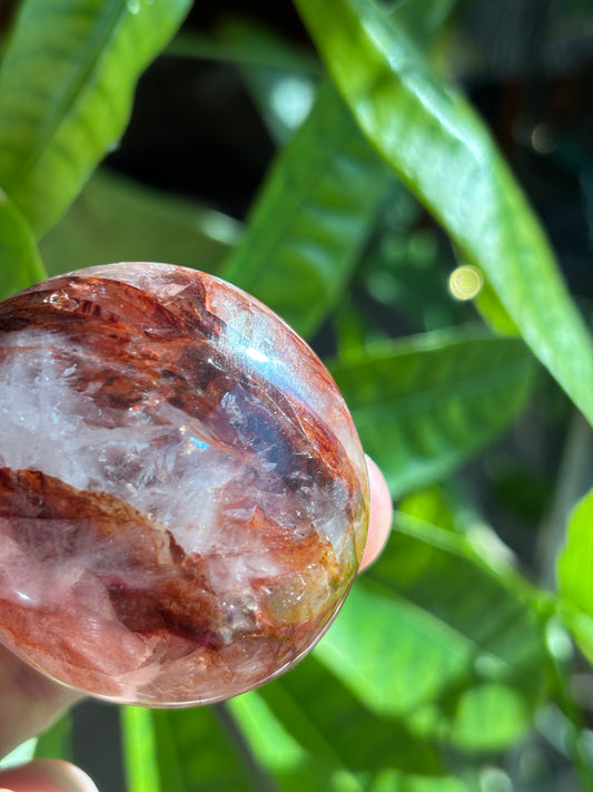 Fire Quartz - Palm Stone