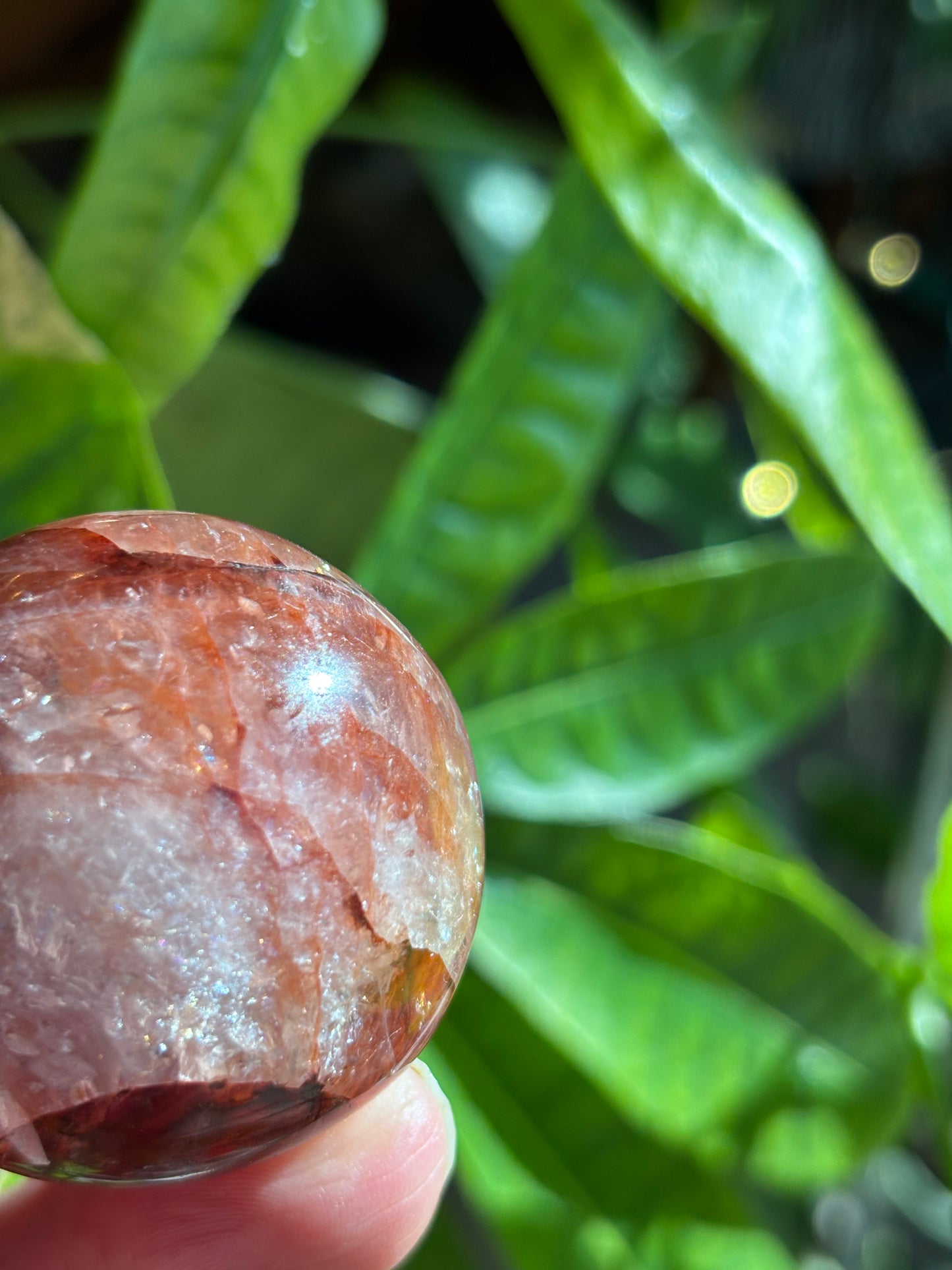 Fire Quartz - Palm Stone